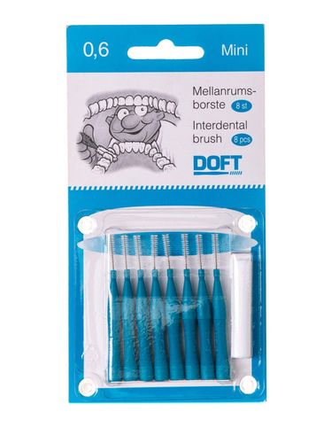 0.6mm Fixed Head Dental Brushes + Cap -1