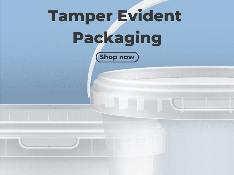 Plastic tamper evident packaging banner