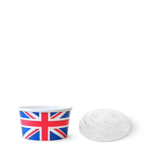 TYPE 80 90ml Union Jack Ice Cream Tub and Lid -1