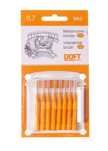 0.7mm Fixed Head Dental Brushes + Cap -1