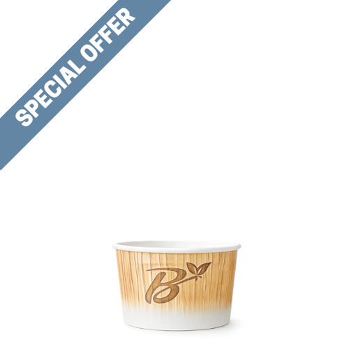 Biodegradable TYPE 102 155ml Ice Cream Tub - Bio-Palm Design -2