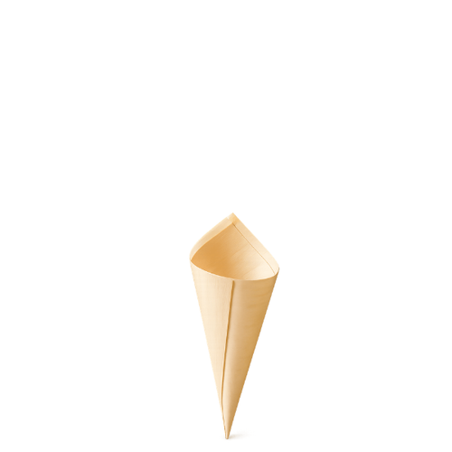 Small 140mm Wooden Canapé Cones (2)