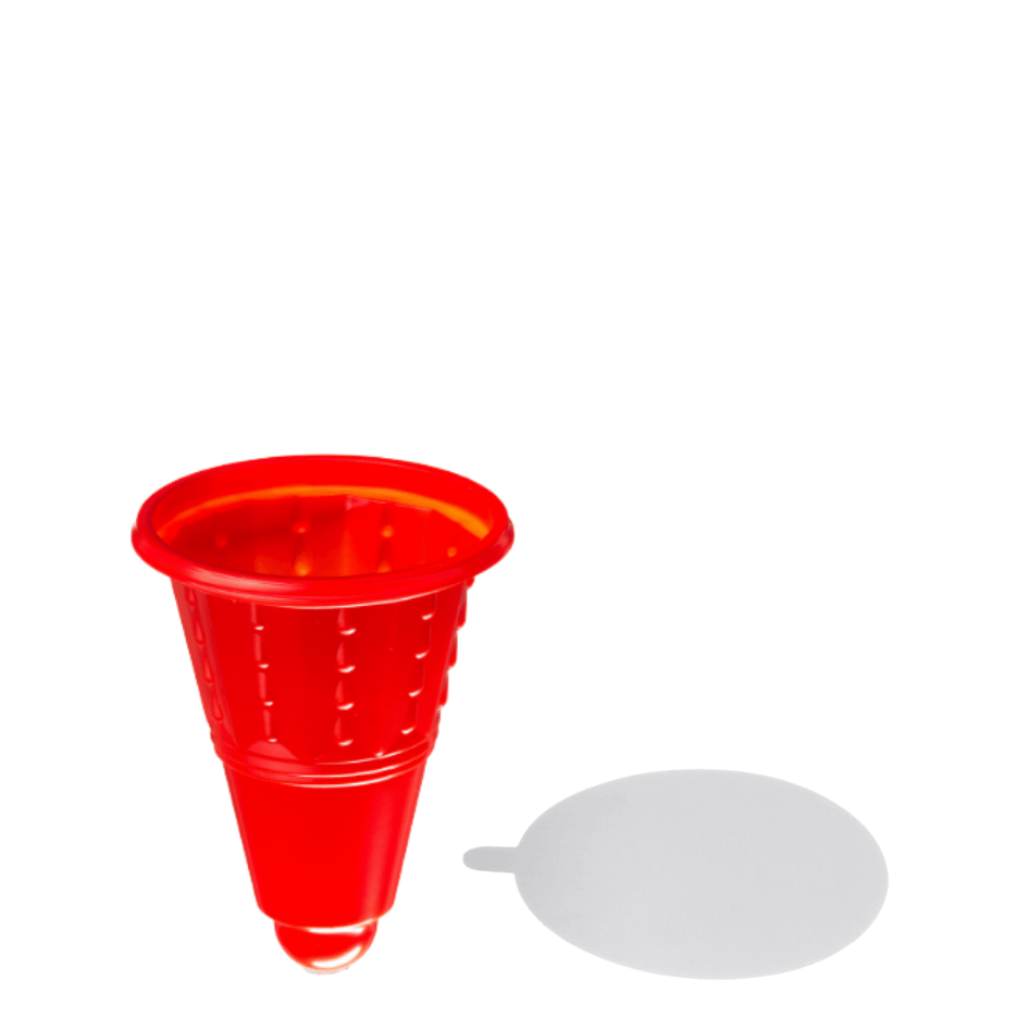 100ml Highball / Screwball Cup - Red - 2