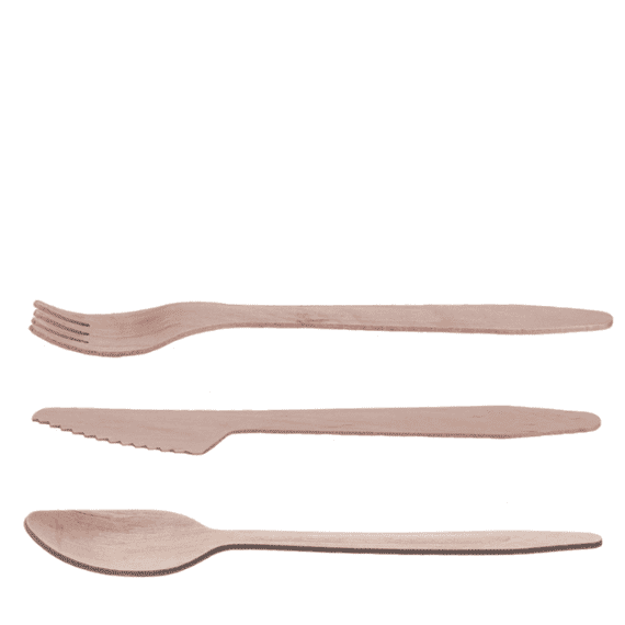 170mm Wooden Cutlery Set -1
