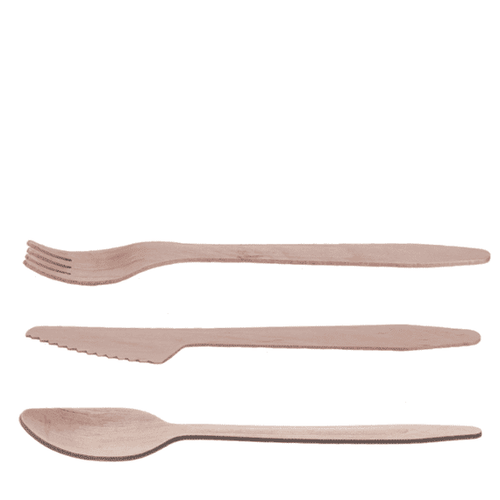 170mm Wooden Cutlery Set -1