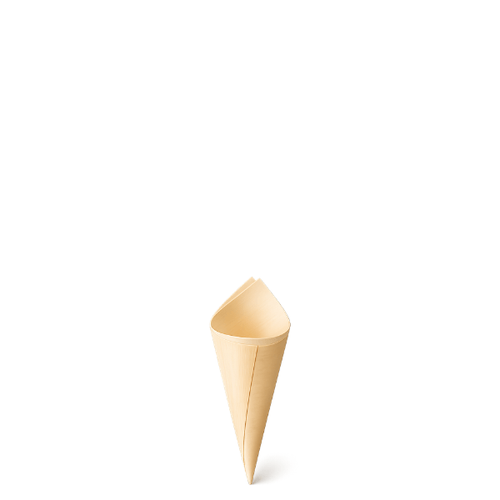 Mini 125mm Wooden Canapé Cones (2)