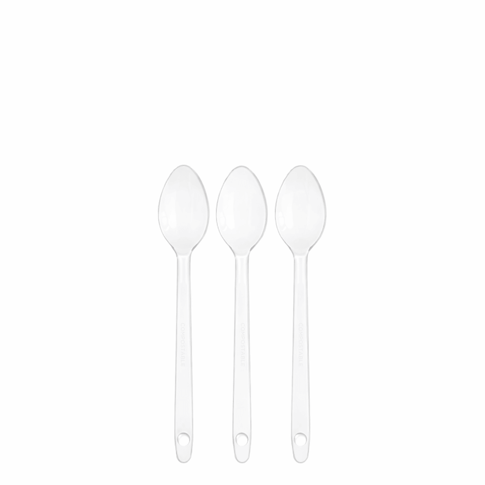 149mm Compostable Spoons - Clear