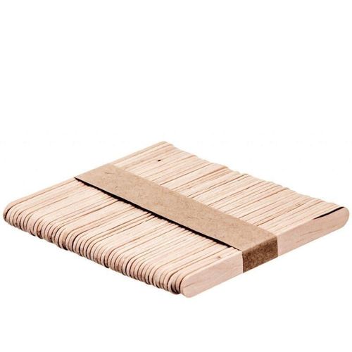Flat Round End Wooden Ice Lolly Sticks (Banded Quality)