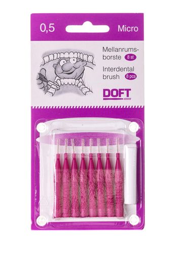 0.5mm Fixed Head Dental Brushes + Cap -1