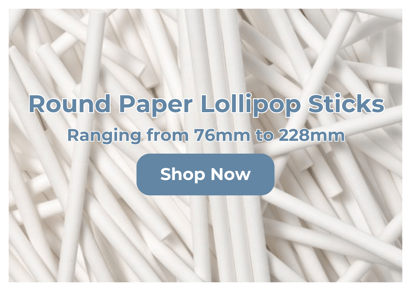 Round paper lollipop sticks