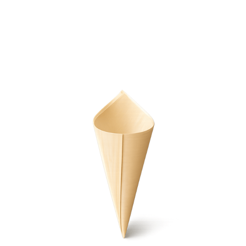 Medium 185mm Wooden Canapé Cones (2)