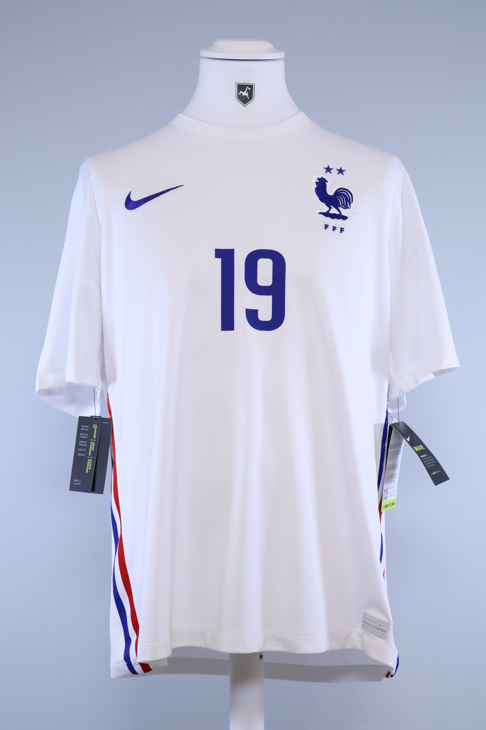 France 2020/21 Benzema #19 Euros Away Shirt - L Authenic Original Football Shirt