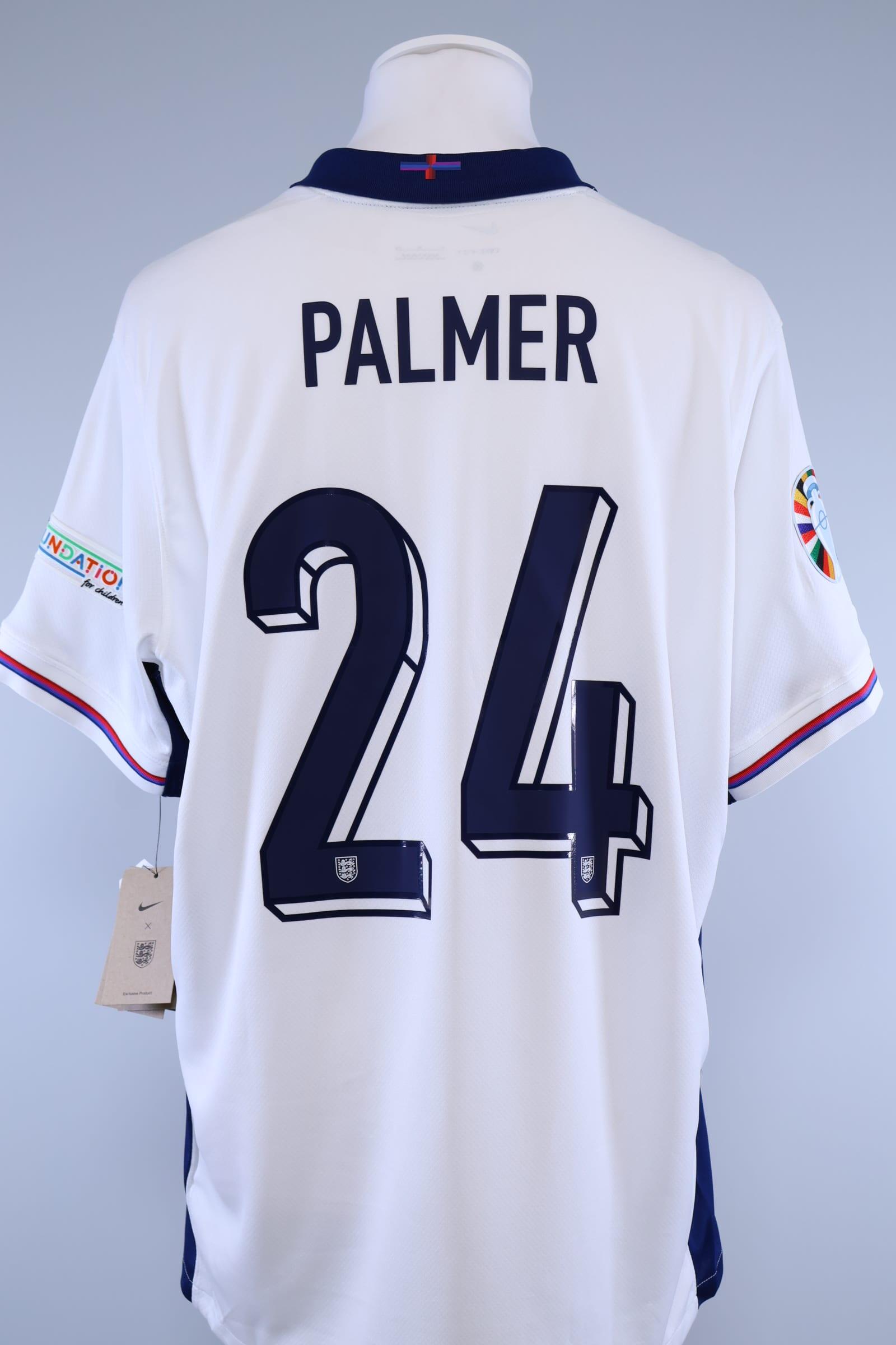 England 2024/25 Palmer #24 Euros Home Shirt - XLAuthentic Original Football Shirt