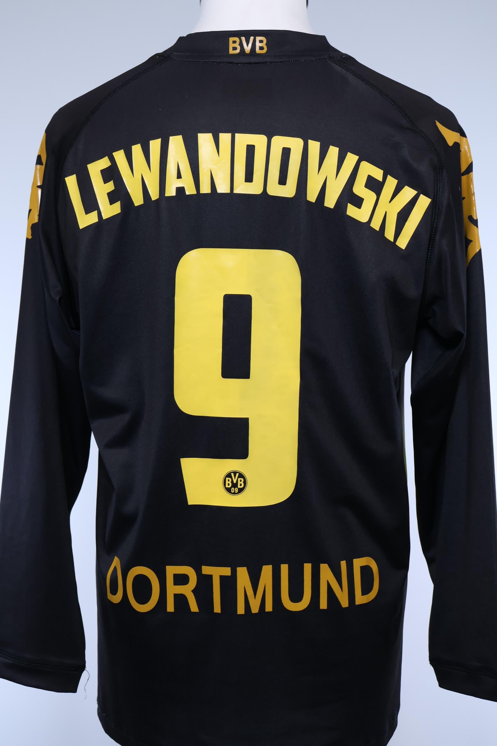 Borussia Dortmund 2011/12 Lewandowski #9 Away Shirt - MAuthentic Original Football Shirt
