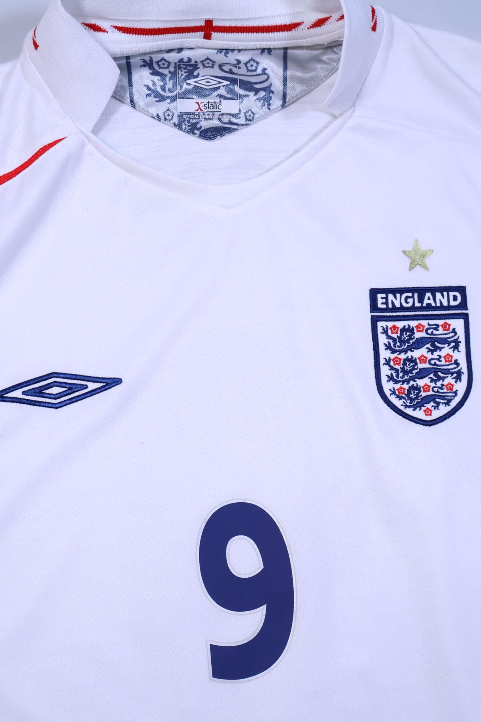 England 2005/07 Rooney #9 Home Shirt - XL Authenic Original Football Shirt