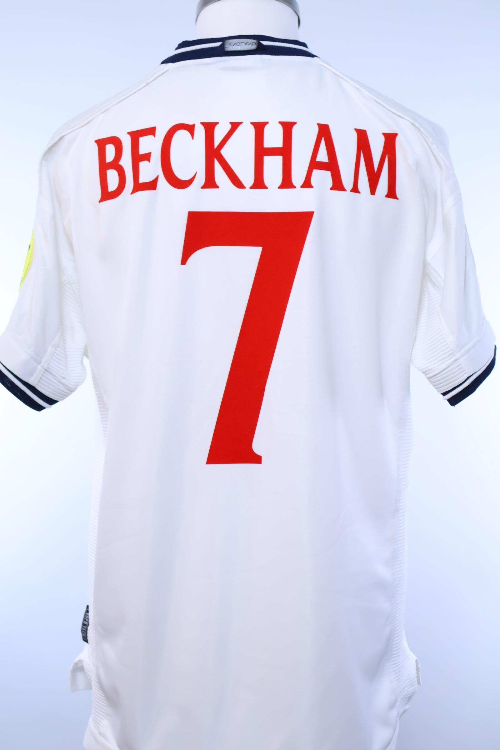 England 1999/00 Beckham #7 Home Shirt - M Authenic Original Football Shirt