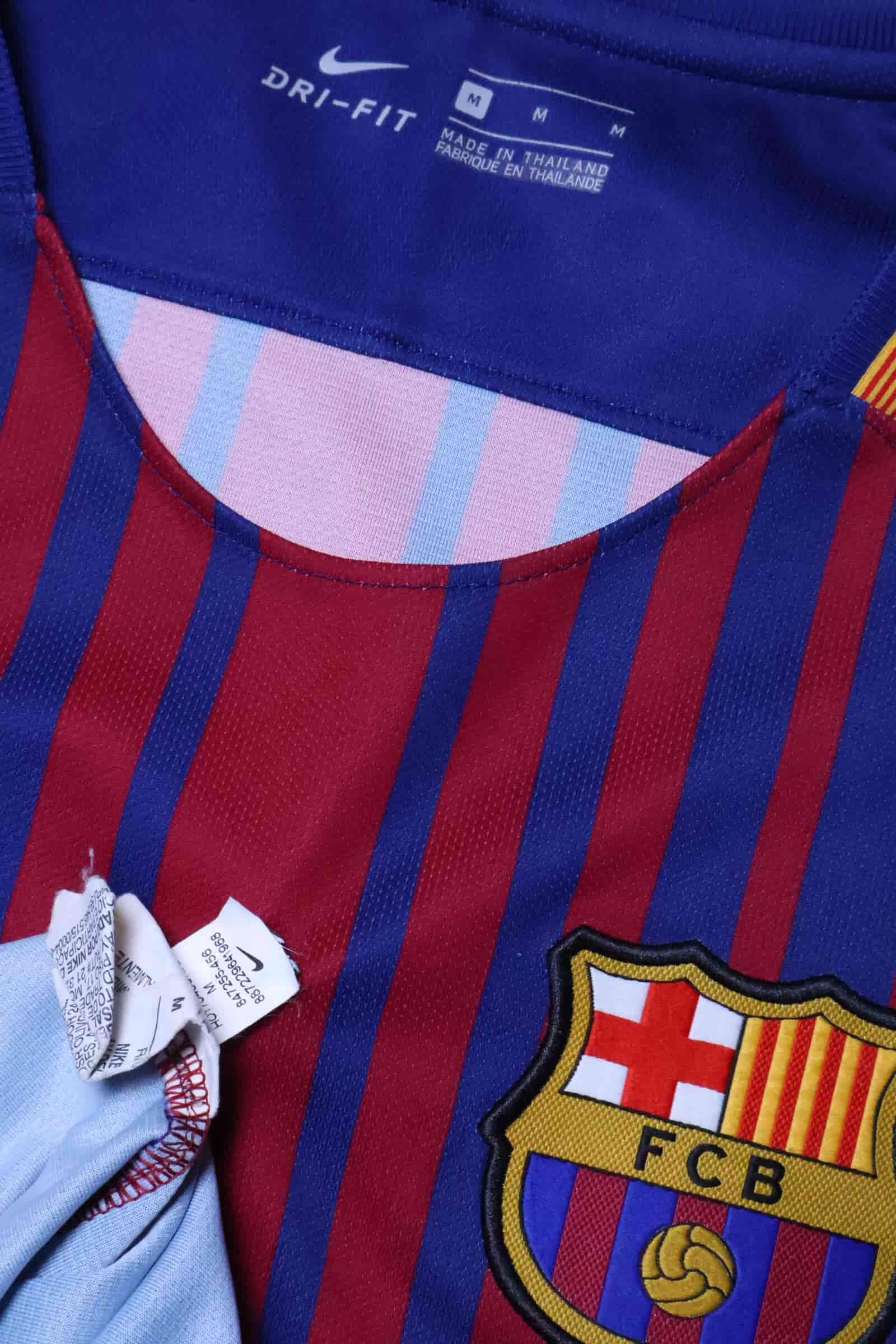 Barcelona 2017/18 Messi #10 Home Shirt - M- TAGS