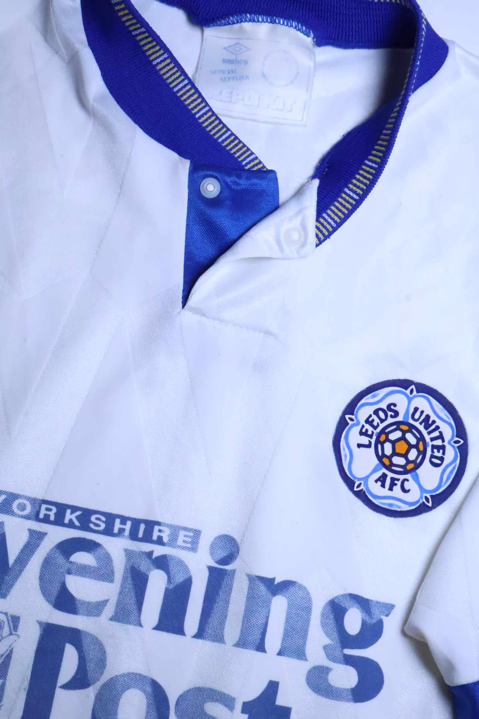 Leeds United 1991/92 Home Shirt - M- TAGS