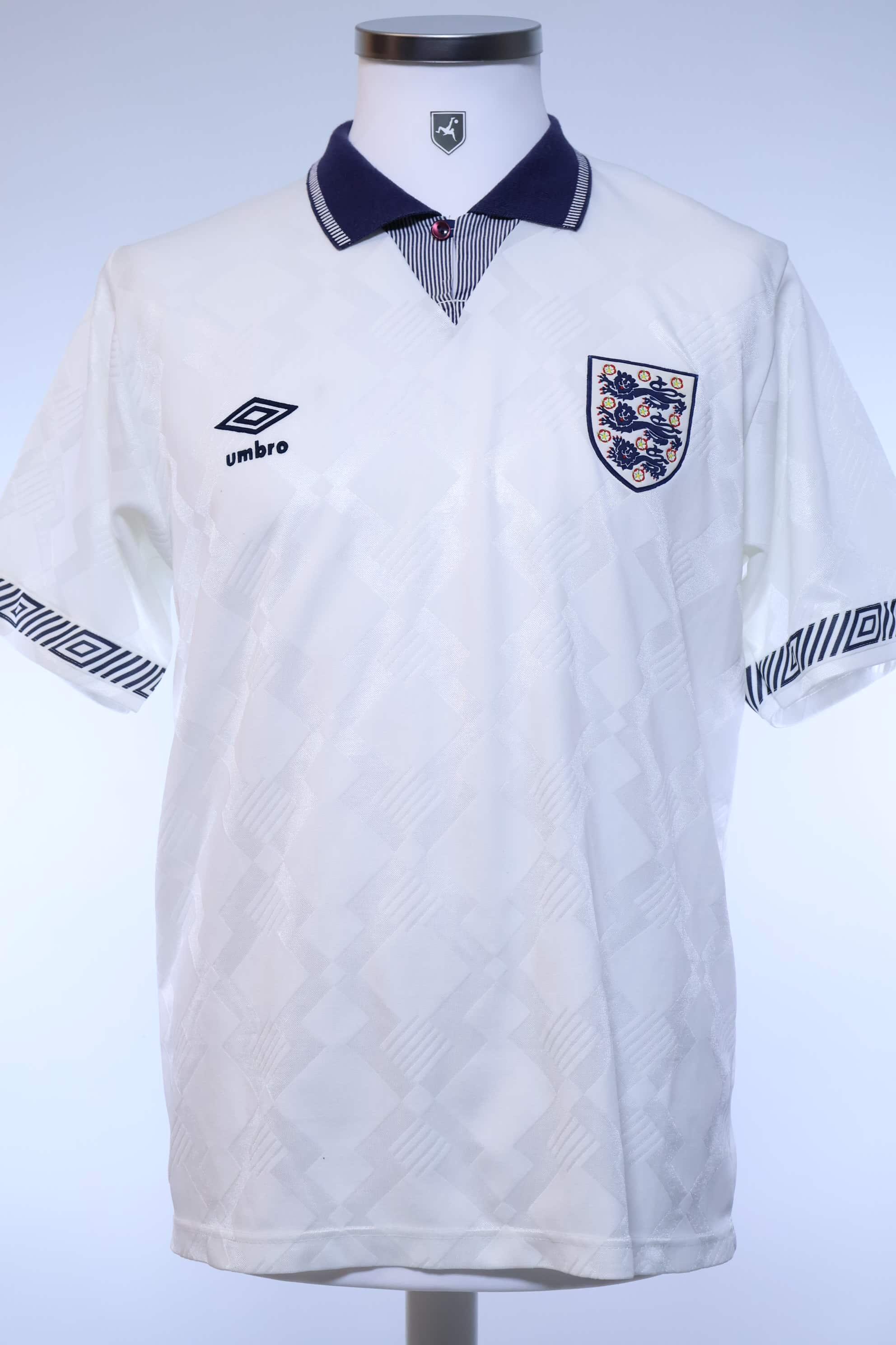 England 1990/92 Home Shirt - L- FRONT