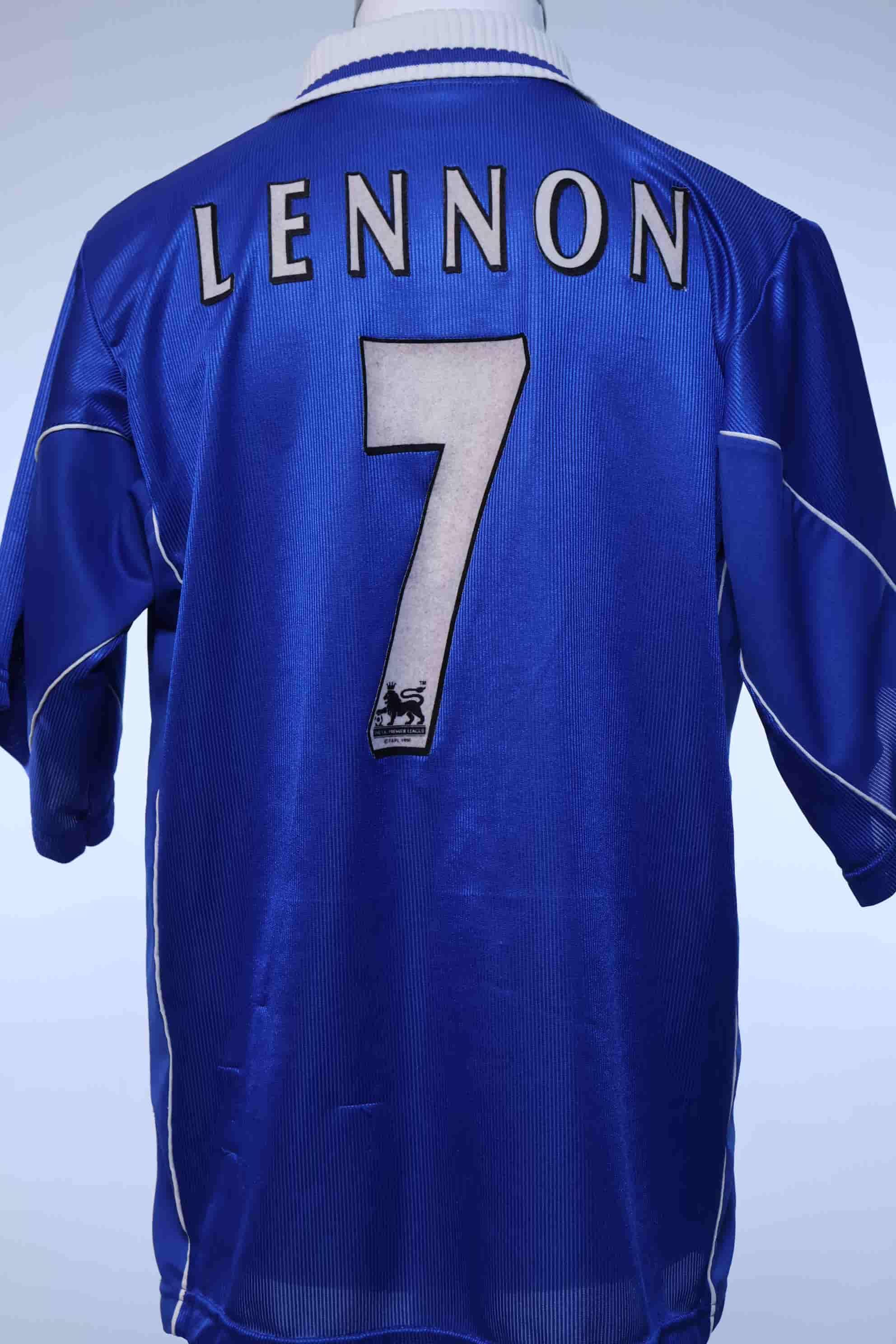 Leicester City Lennon #7 2000/01 Home Shirt - L- FRONT