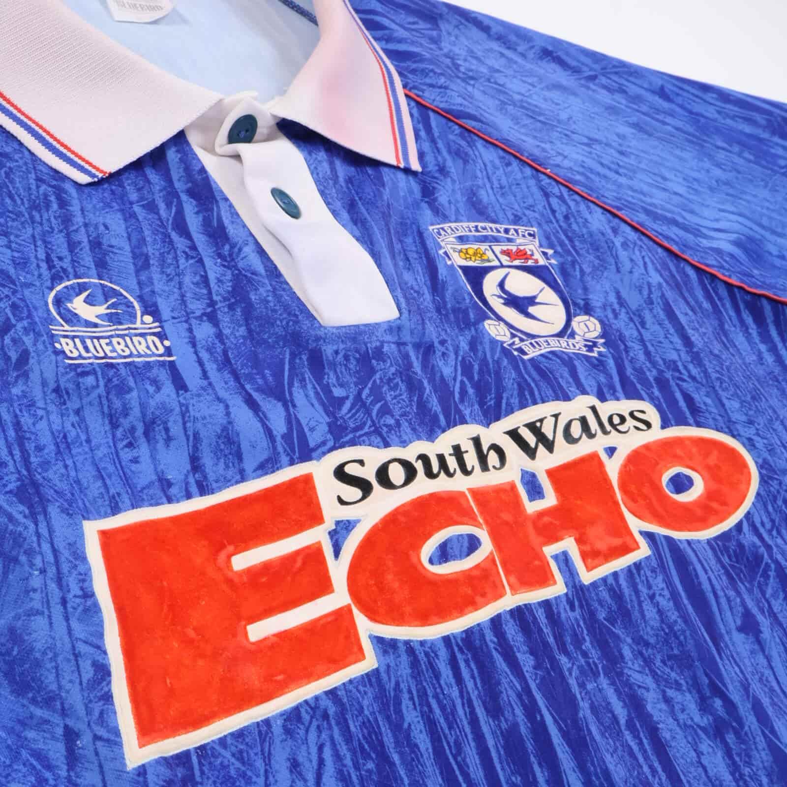 Cardiff City Fc 1992/93 Home Shirt - L- BACK