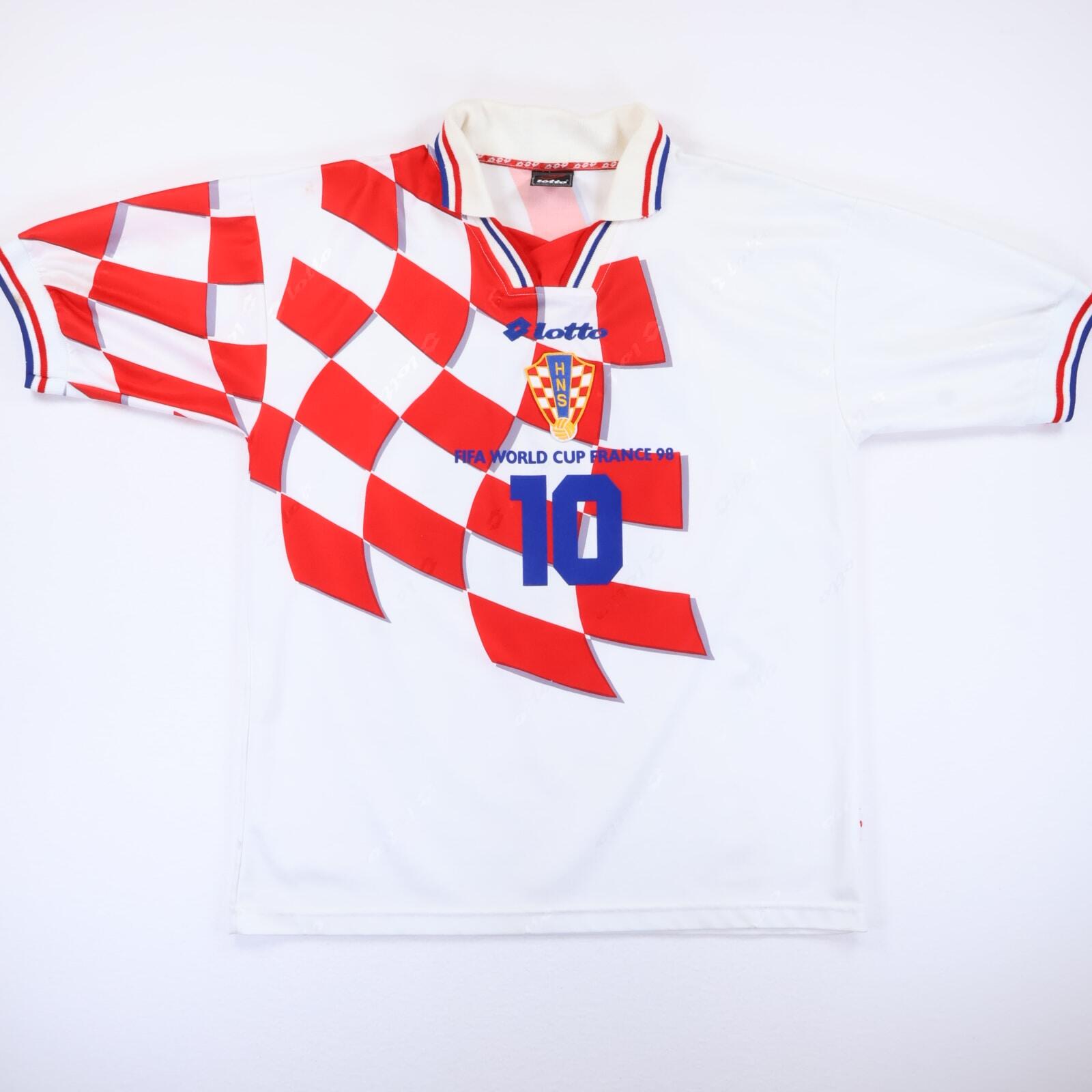 Croatia Boban #10 1998/ World Cup Home Shirt - L- BACK