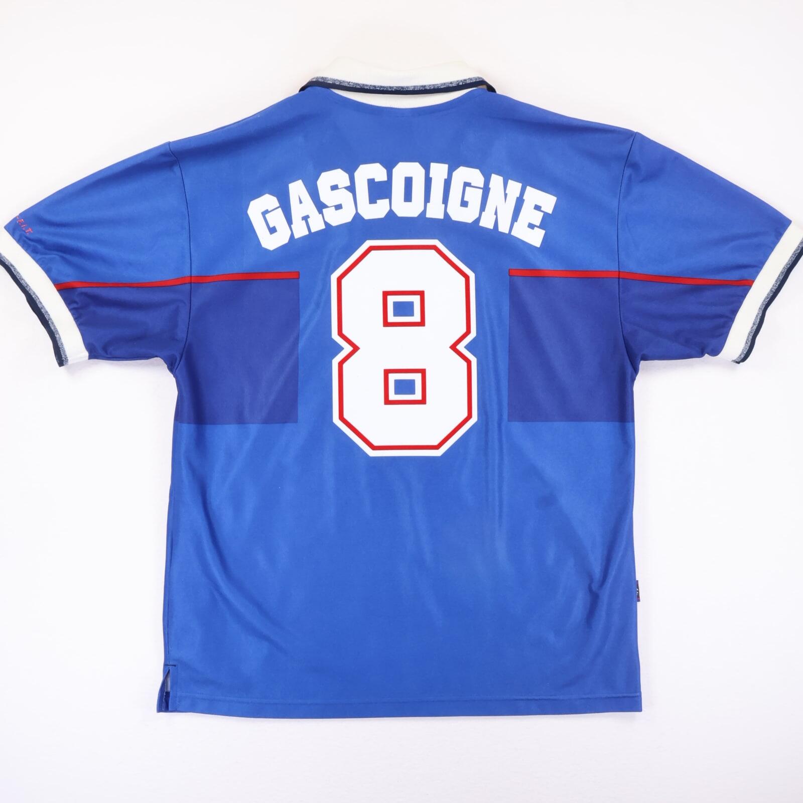 Rangers Fc Gascoigne #8 1997/98 Home Shirt - L- FRONT