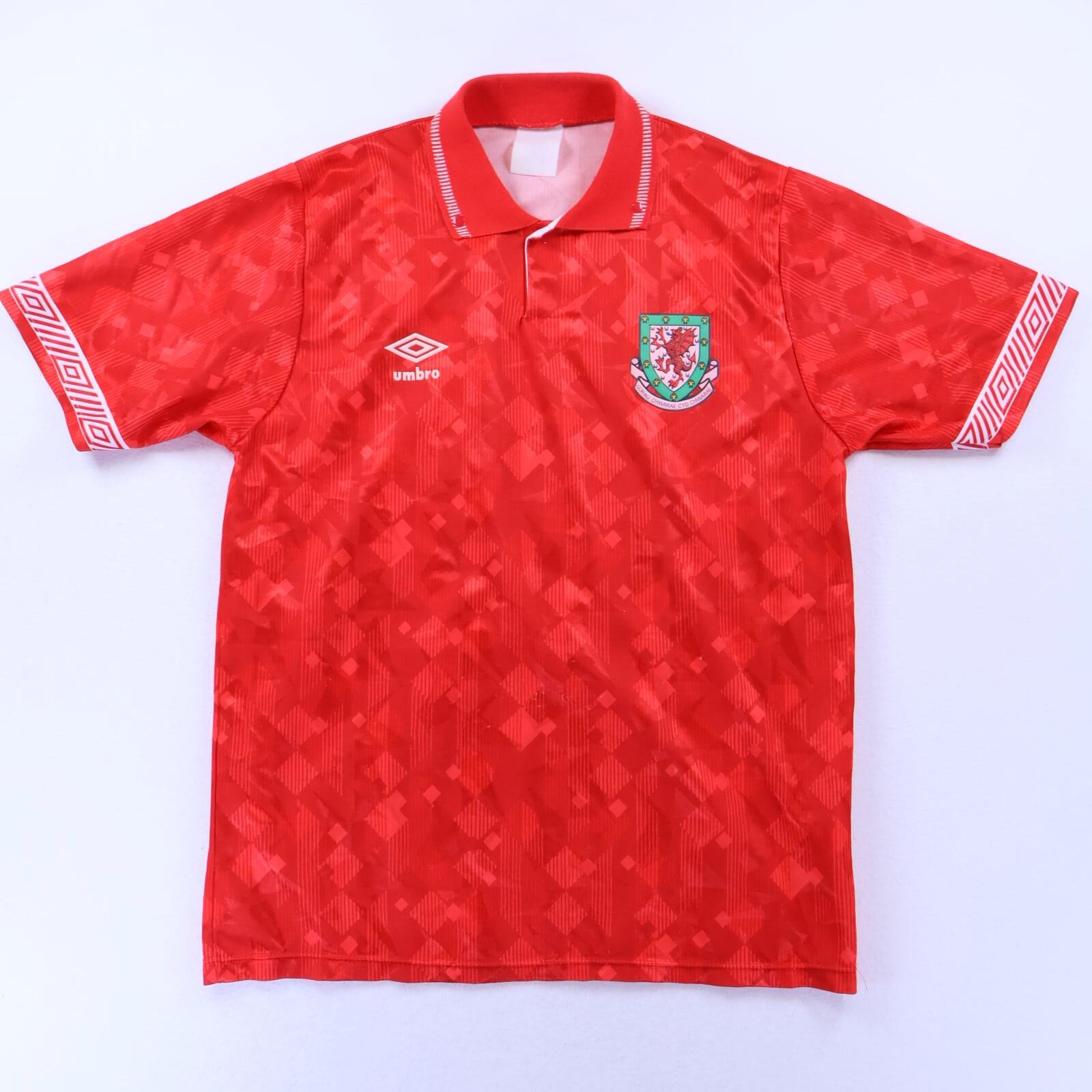 Wales 1990/92 Home Shirt - L- FRONT