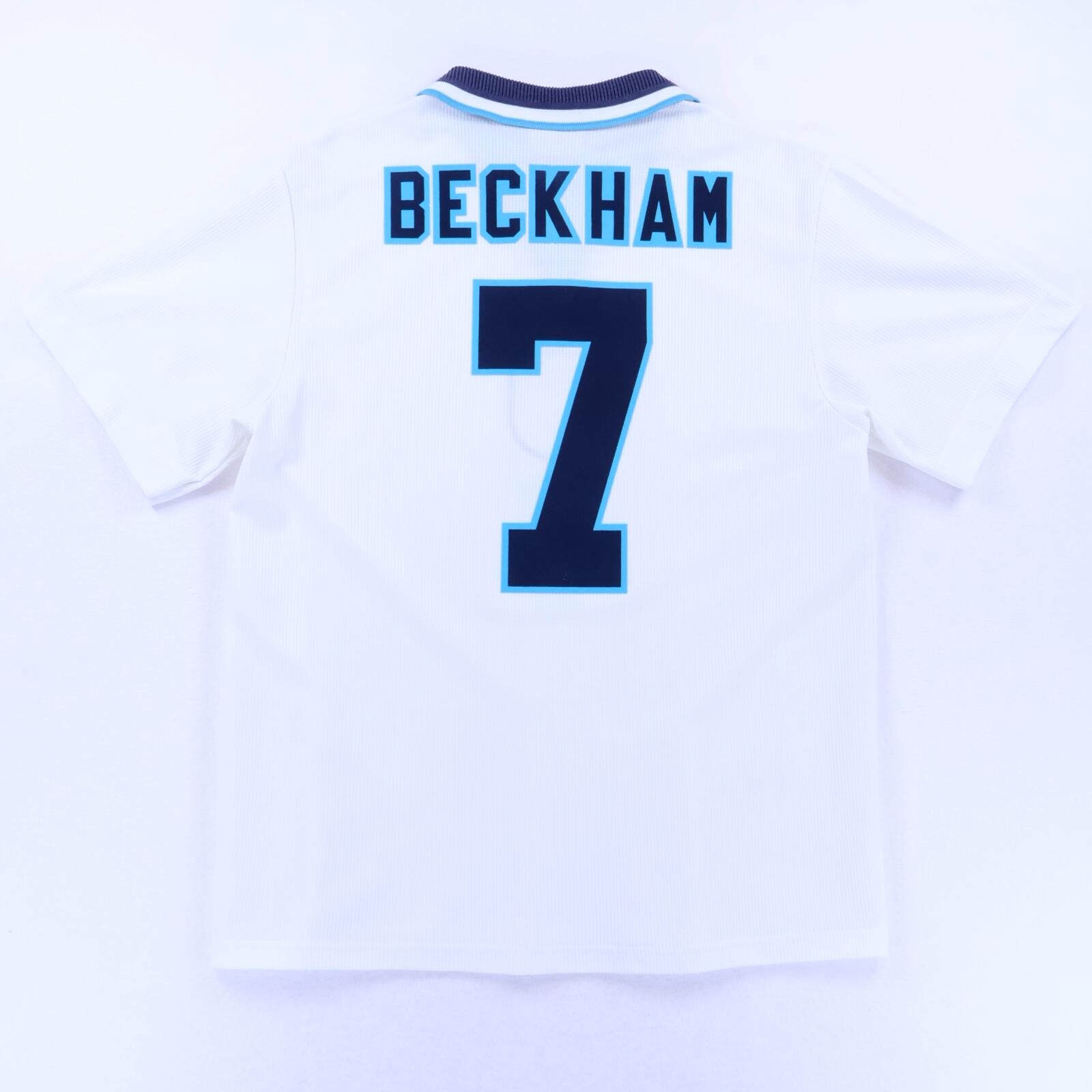 England Beckham #7 1995/97 Home Shirt - M- FRONT