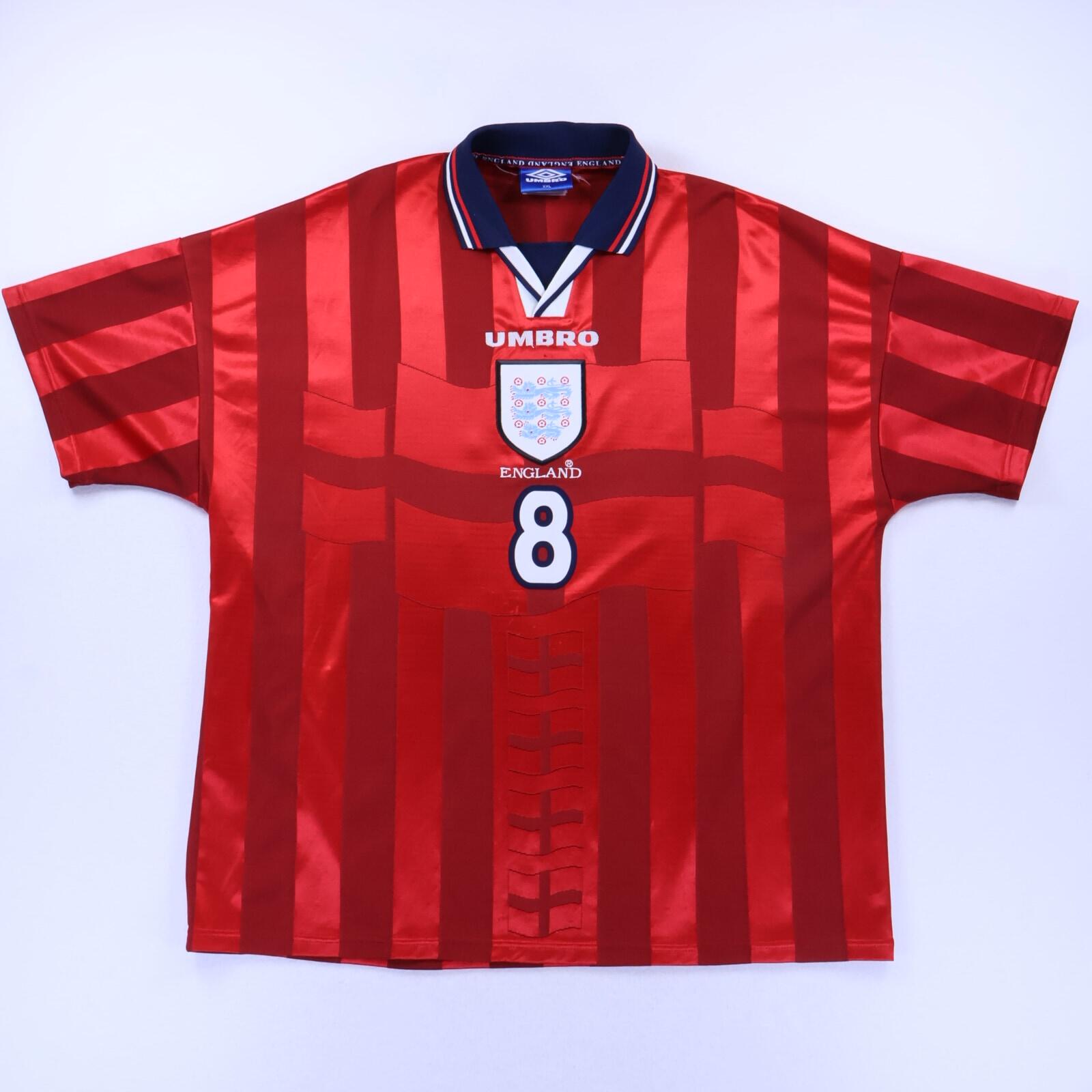 England Gascoigne #8 1997/99 Away Shirt - XXL- BACK