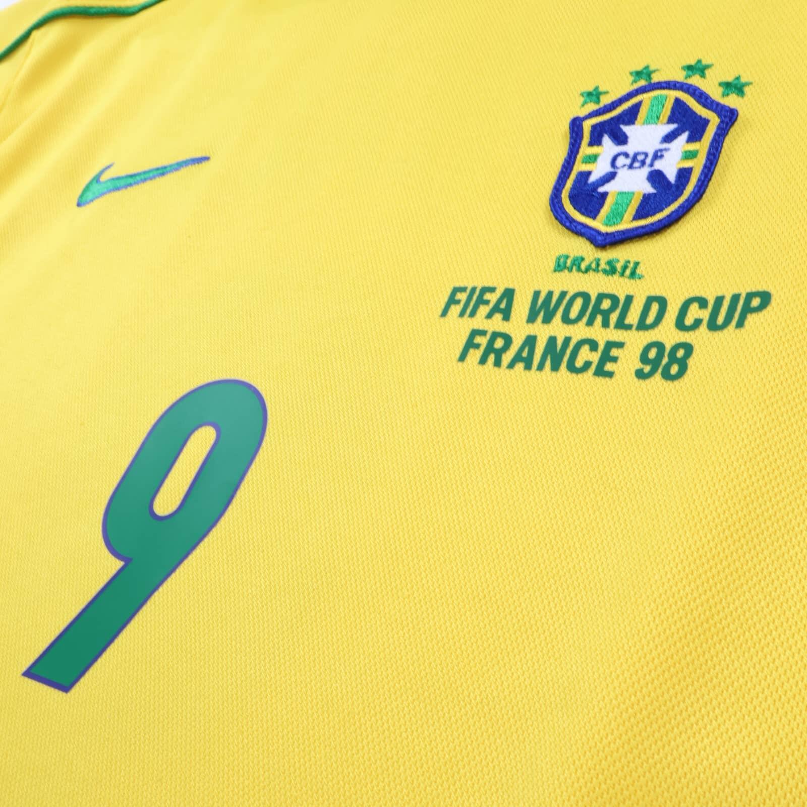 Brazil Ronaldo #9 1998/ Home Shirt - M
