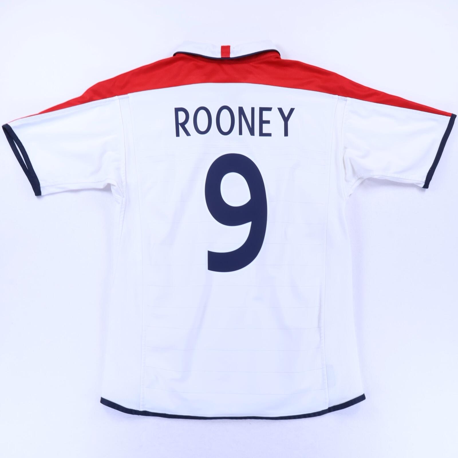 England Rooney #9 2003/05 Home Shirt - Reversible - M- FRONT