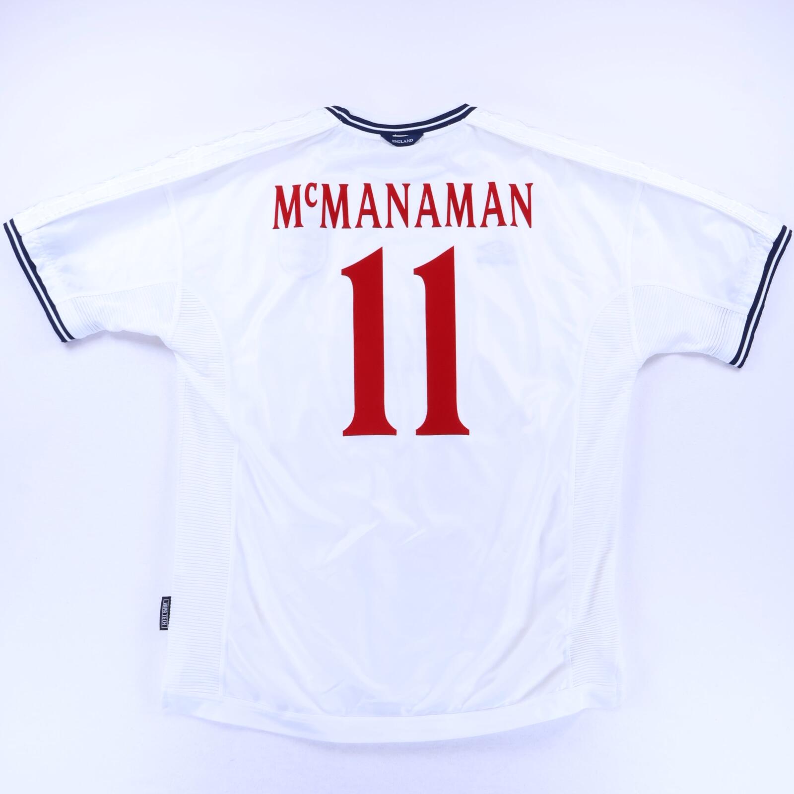 England Mcmanaman #11 1999/01 Home Shirt - XL- FRONT