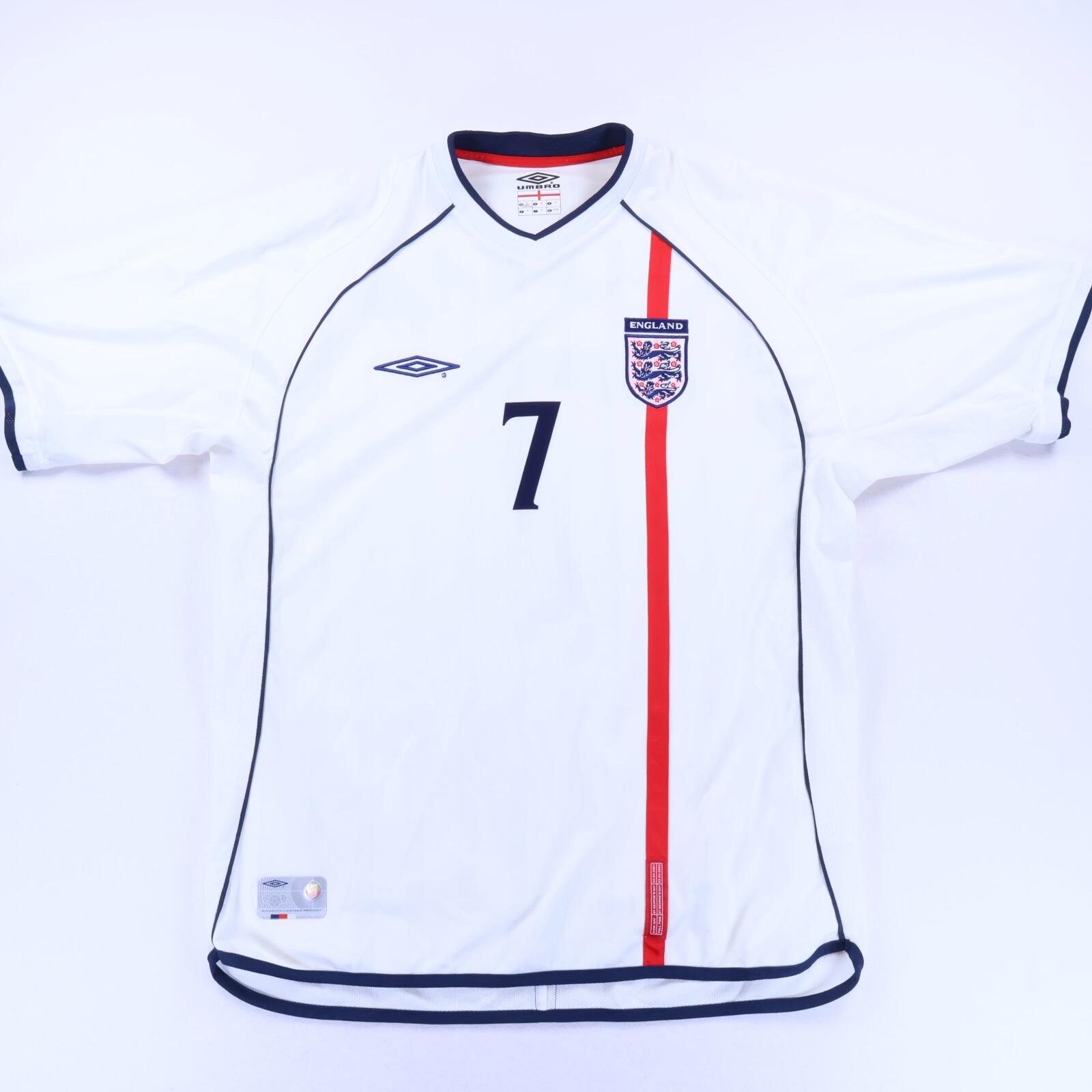 England Beckham #7 2001/03 Home Shirt - XL- BACK