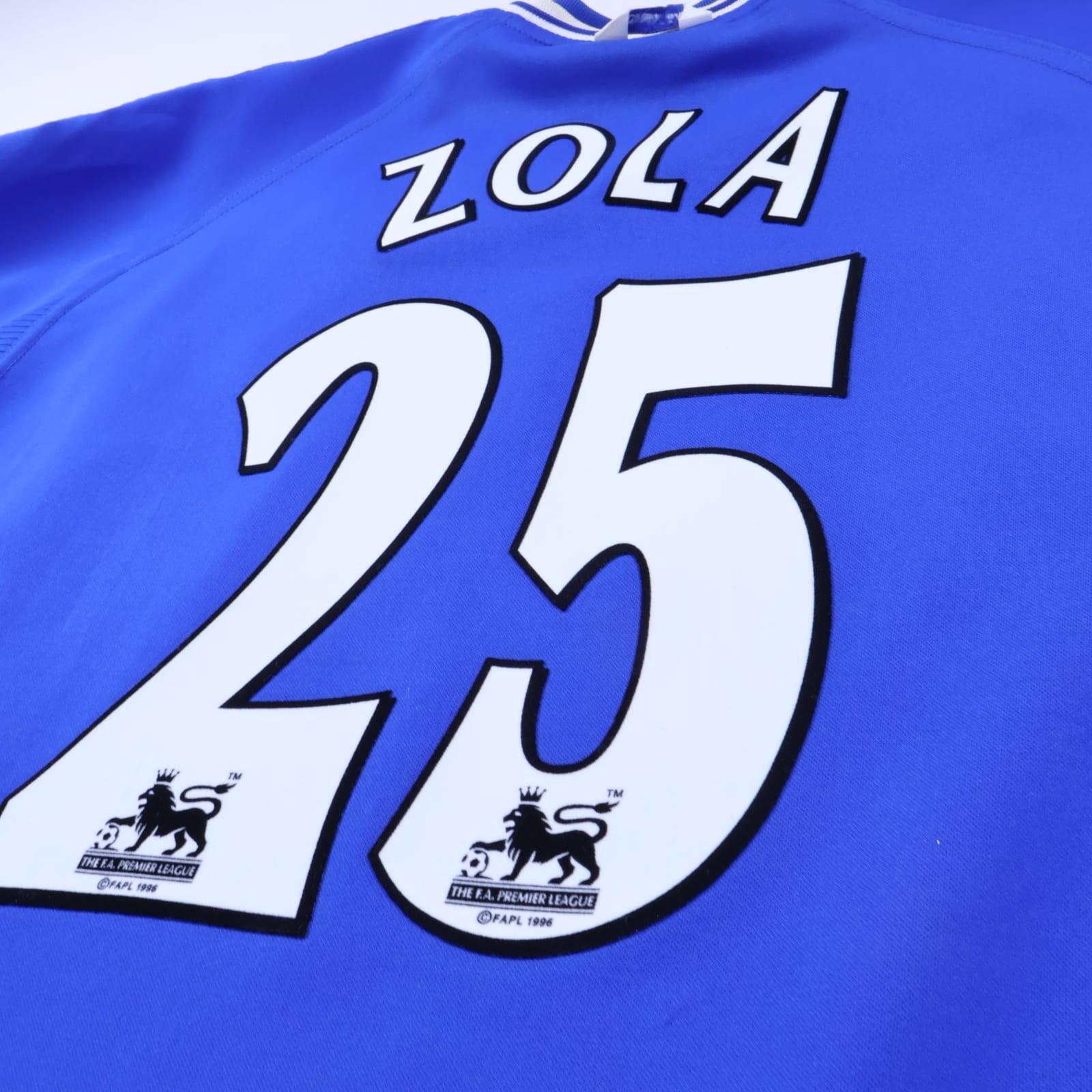 Chelsea Zola #25 1999/01 Home Shirt - XL- TAGS