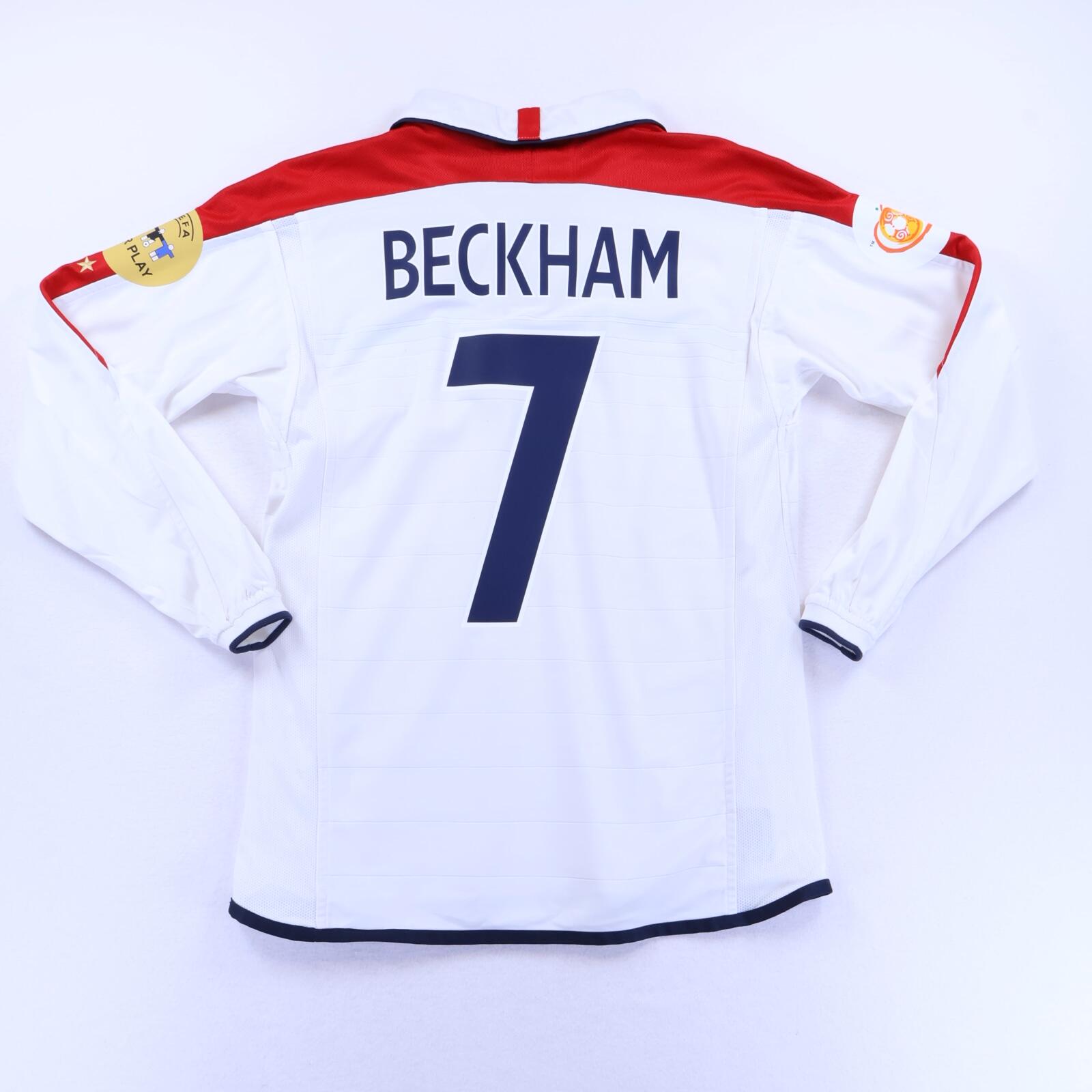 England Beckham #7 2003/05 Home Shirt - Reversible - KIDS - XLB- FRONT