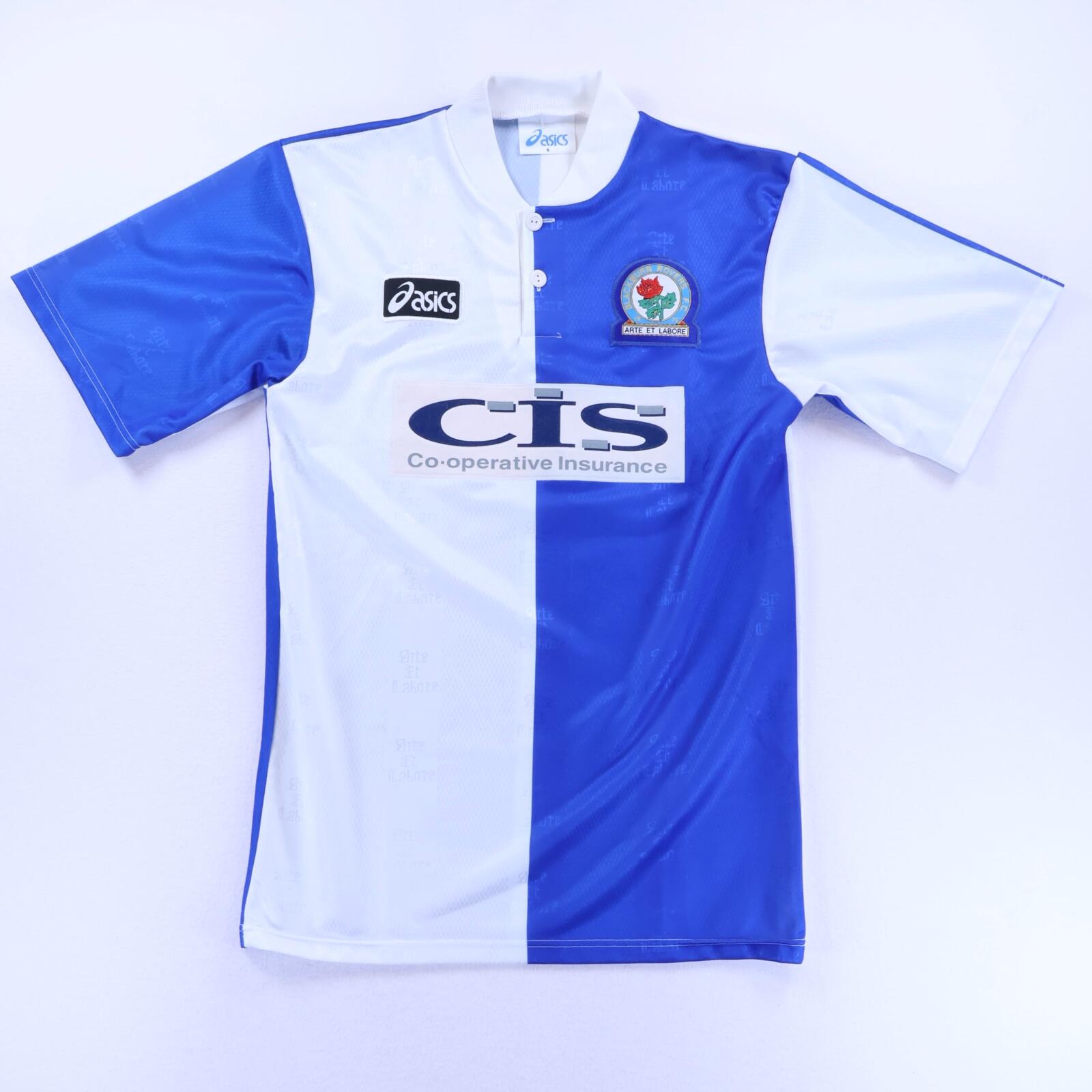 Blackburn Rovers 1996/98 Home Shirt - S- FRONT