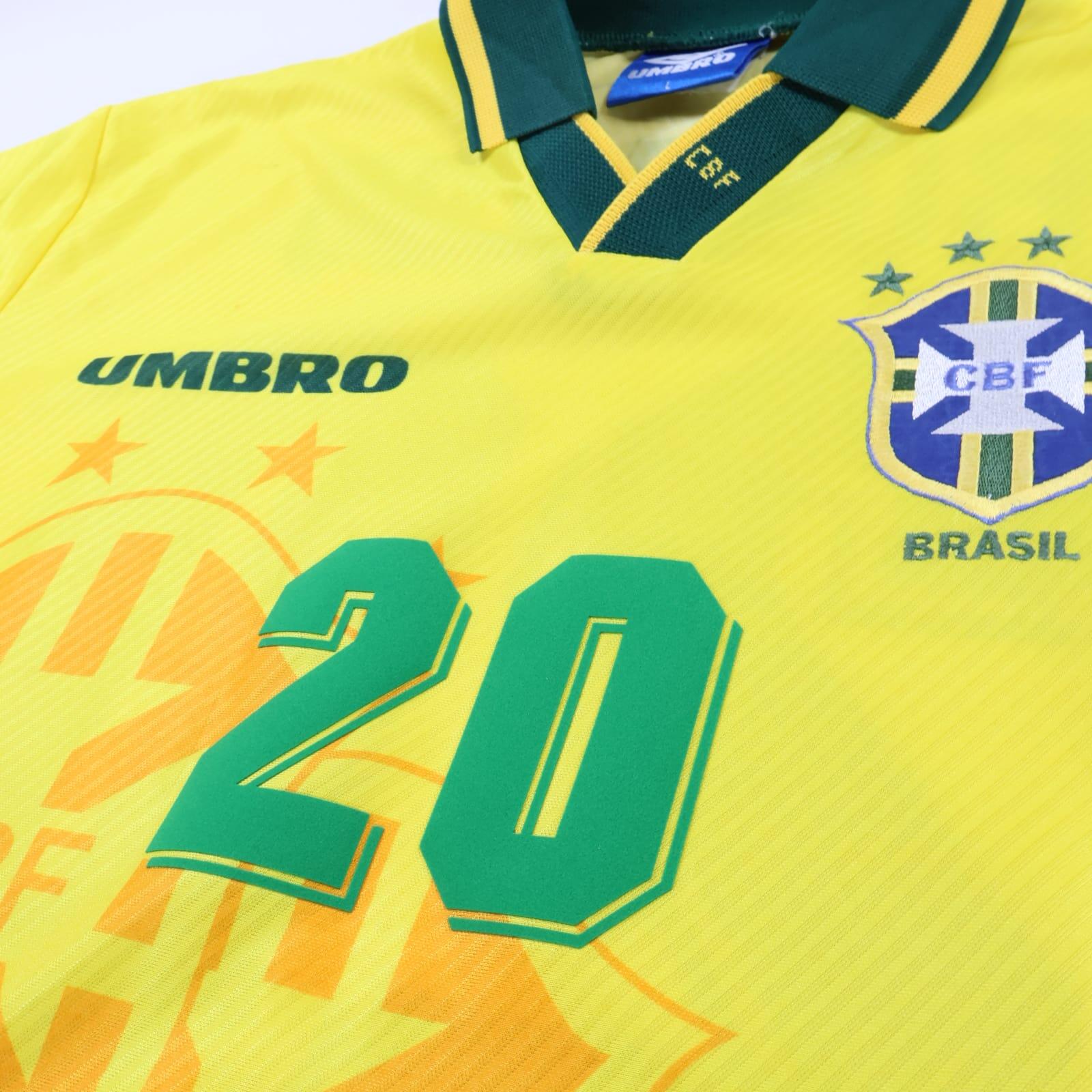 Brazil Ronaldo #20 1994/96 Home Shirt - L