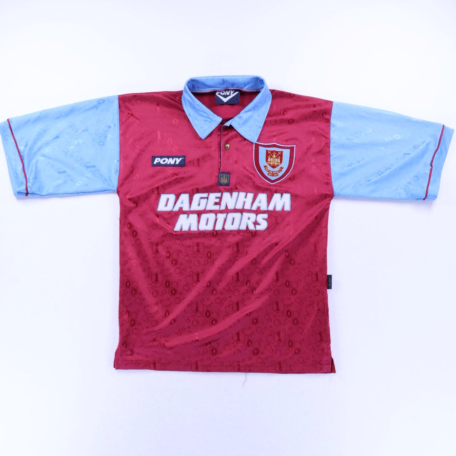 West Ham United Dicks #3 1995/96 Home Shirt - S- BACK