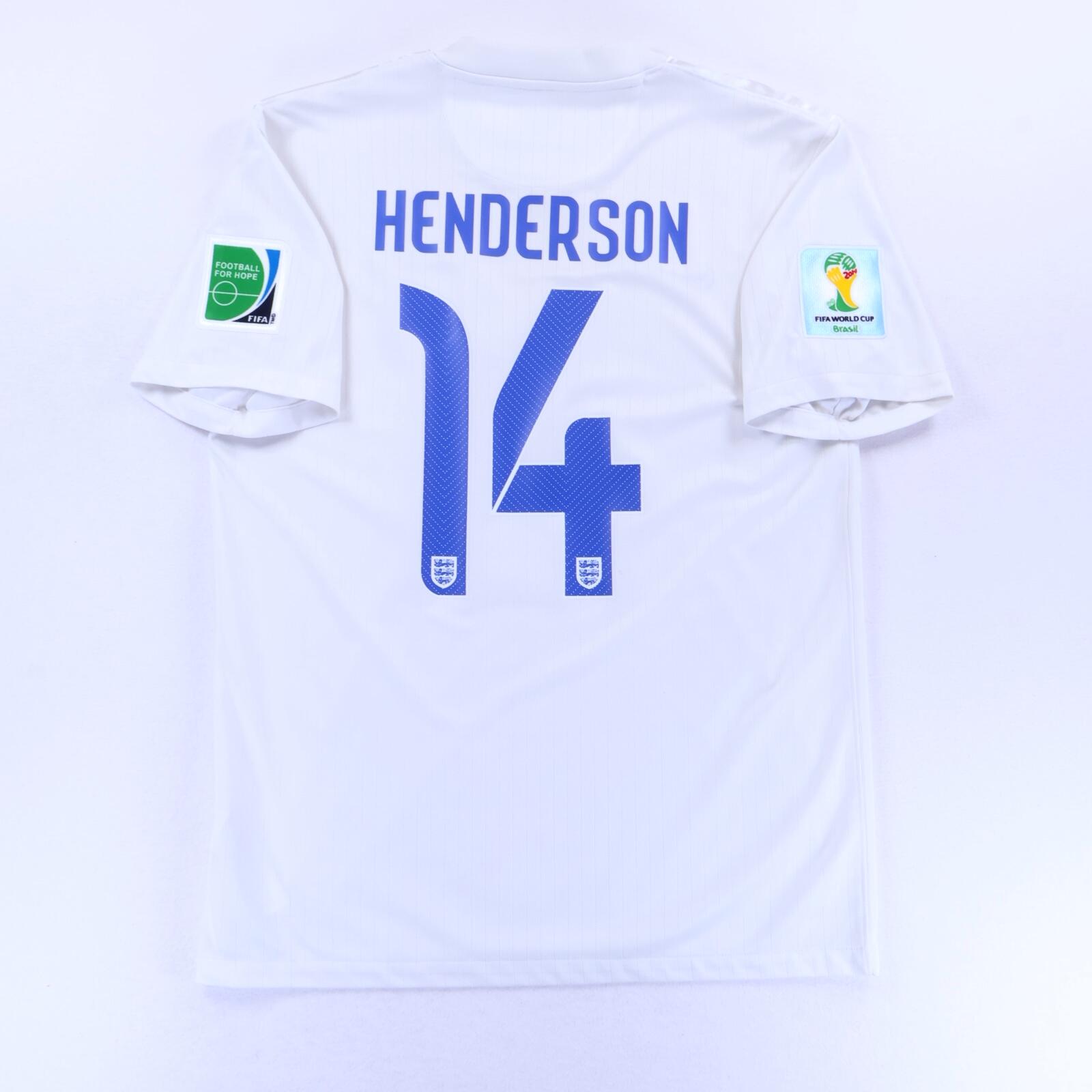 England Henderson #14 2014/15 Home Shirt - L- FRONT