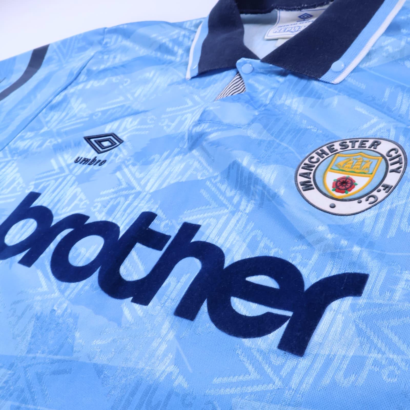 Manchester City 1989/91 Home Shirt - XL- BACK