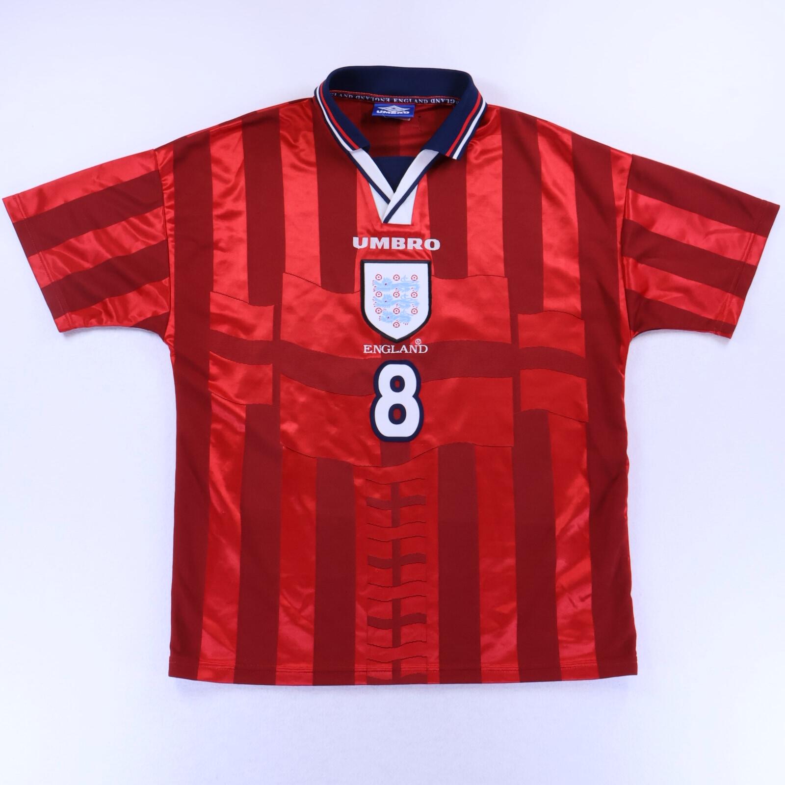 England Gascoigne 1997/99 Away Shirt - M- BACK