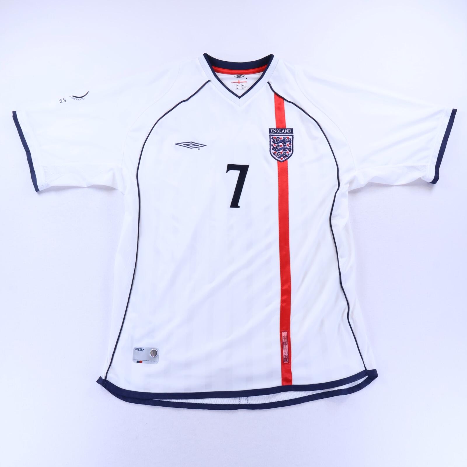 England Beckham #7 2001/03 Home Shirt - XL- BACK