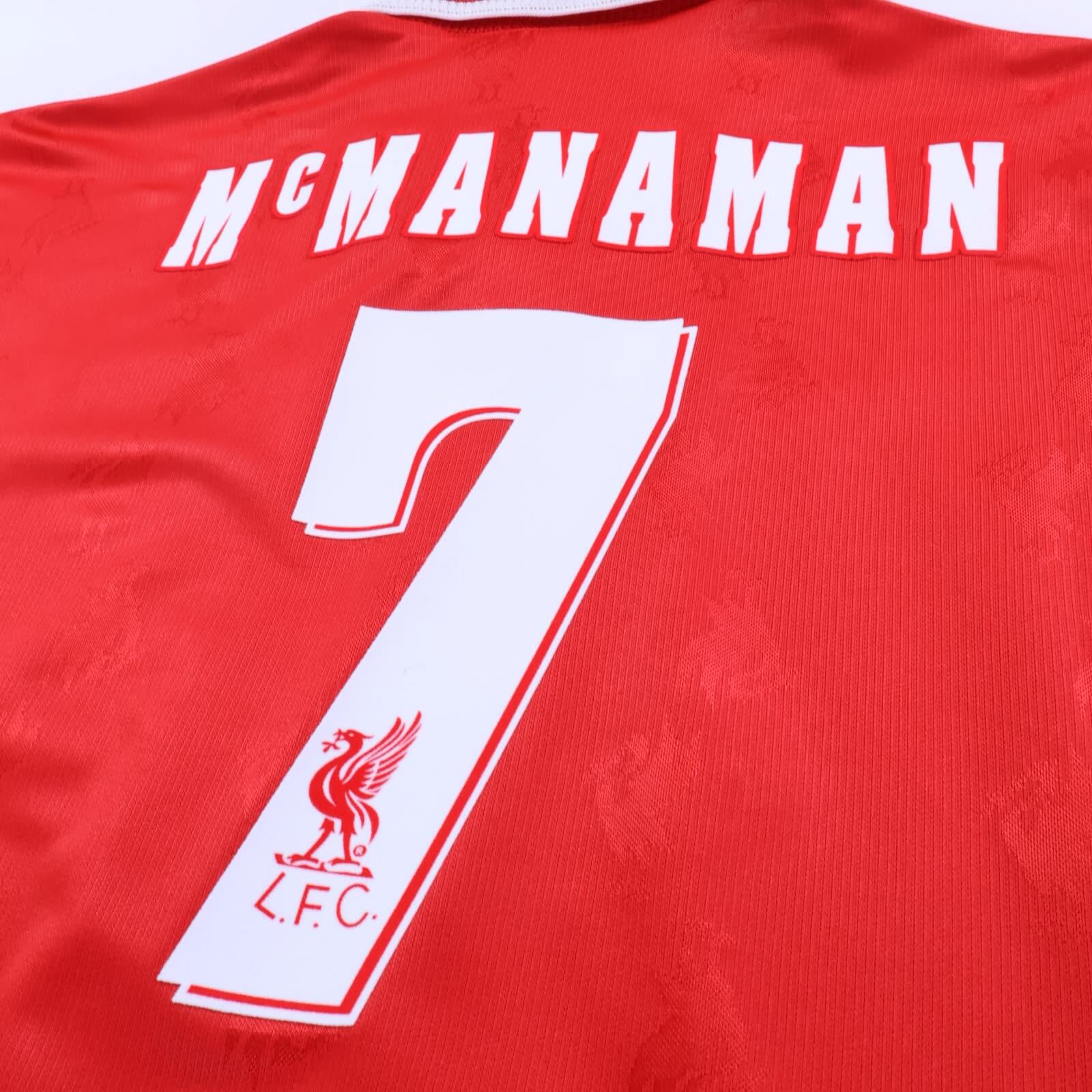 Liverpool F.C Mcmanaman #7 1996/98 Home Shirt - M- TAGS