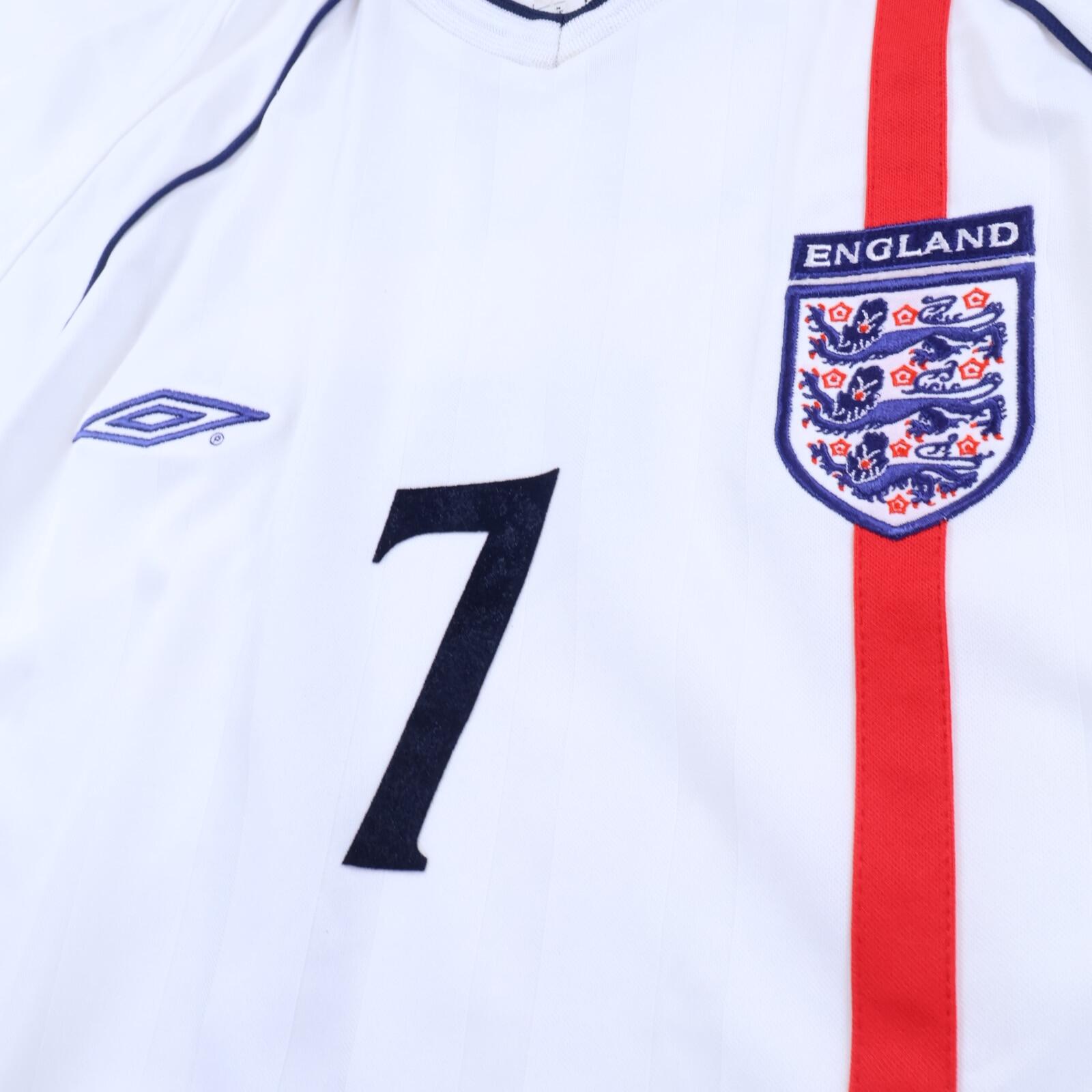 England Beckham #7 2001/03 Home Shirt - M