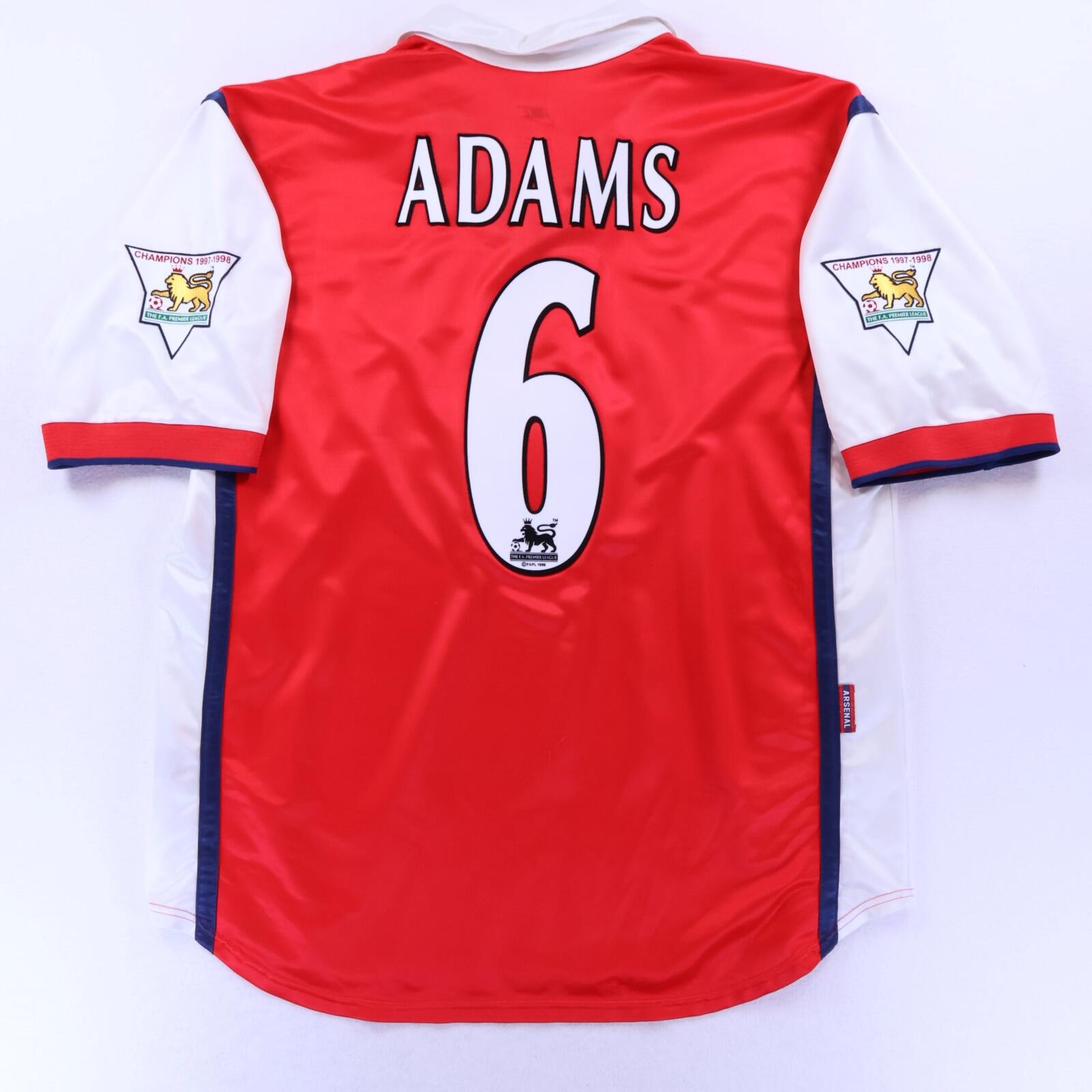 Arsenal Adams #6 1998/99 Home Shirt - L- FRONT
