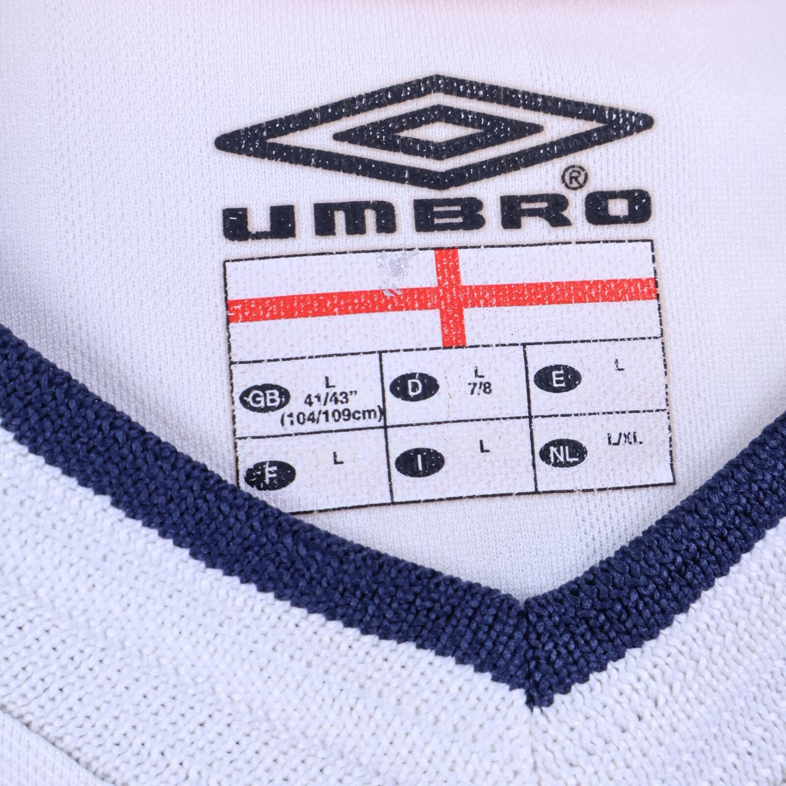 England Beckham #7 2001/03 Home Shirt - L