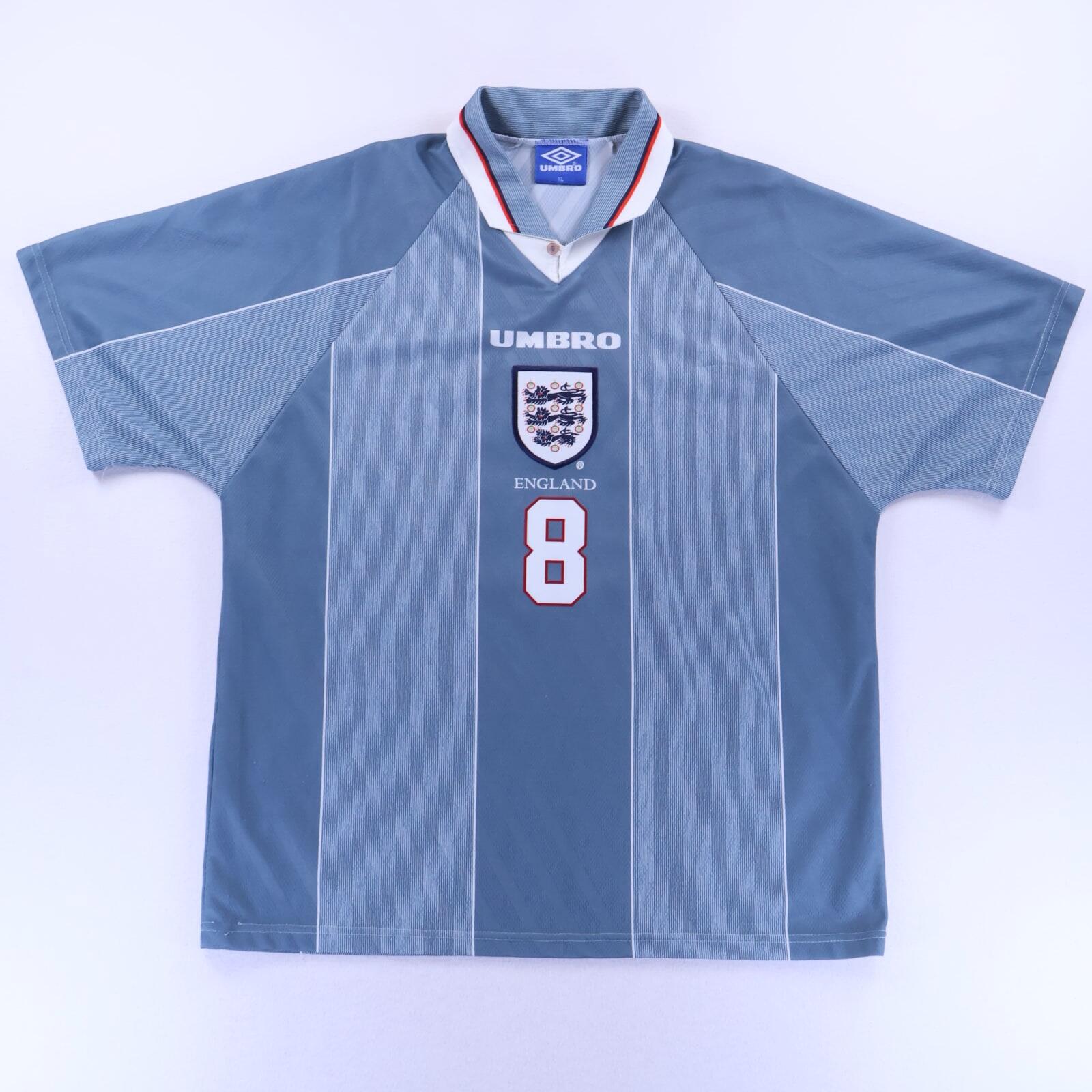 England Gascoigne #8 1996/97 Away Shirt - XL- BACK