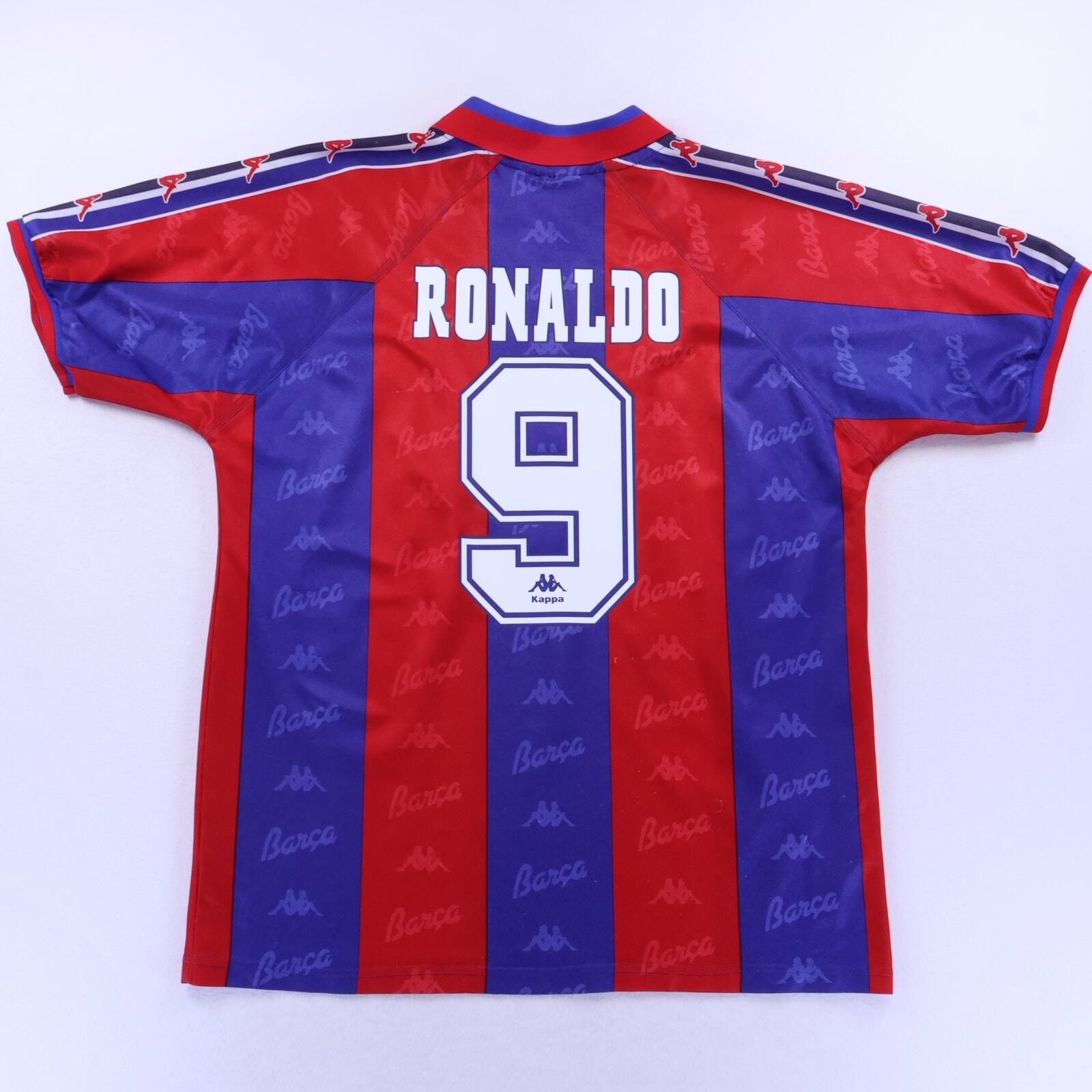 Barcelona Ronaldo #9 1995/97 Home Shirt - L- FRONT