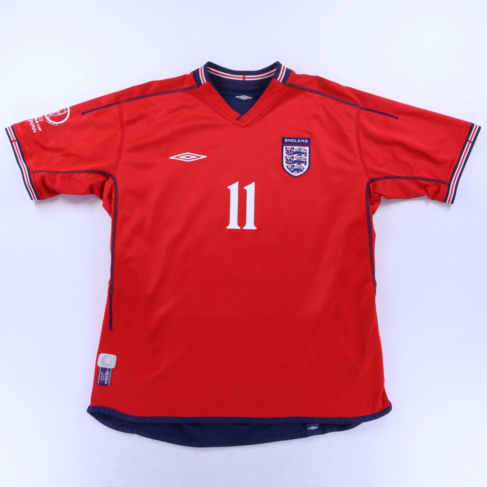 England Heskey #11 2002/04 Away Shirt - Reversible - XL- BACK